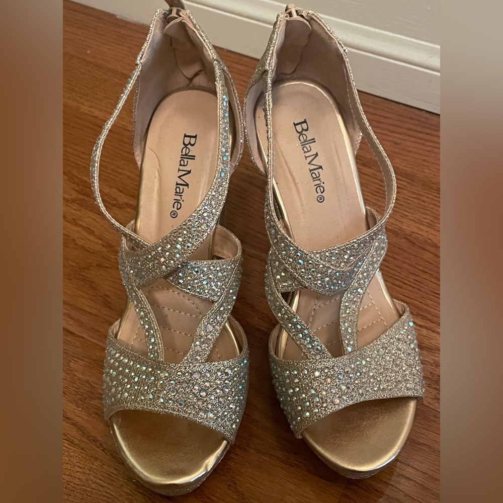 Rose Gold Sparkly wedges